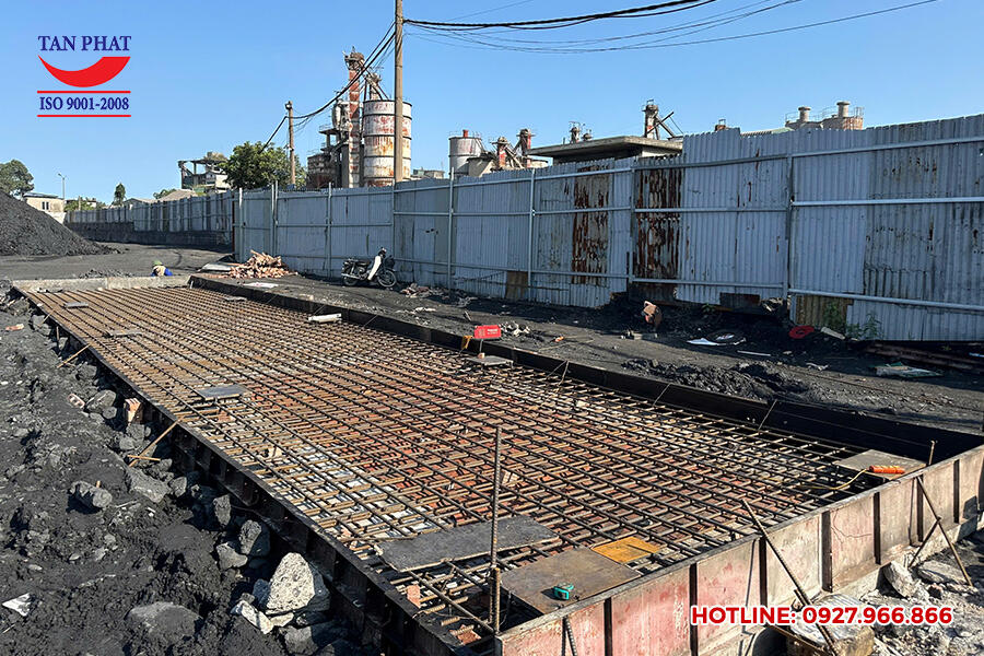 Thi công móng cân điện tử 150 tấn tại Hải Phòng