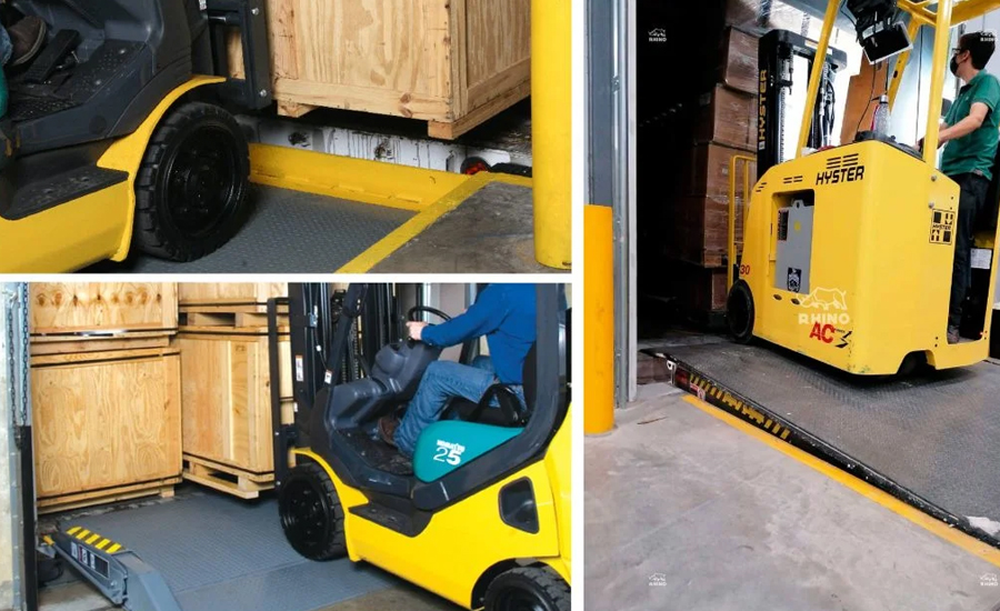 Ứng dụng sàn nâng dock leveler ngoài thực tế