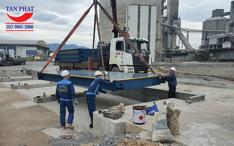 Hình ảnh di dời trạm cân ô tô 10 tấn tại Hải Phòng được tân trang và chuyển sang vị trí mới