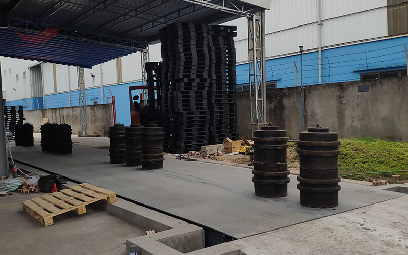 Trạm cân ô tô điện tử 80 tấn lắp đặt tại Thuận Thành, Bắc Ninh
