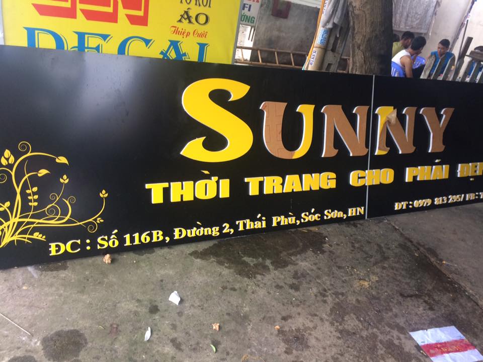 Biển quảng cáo mica chữ nổi Sunny- Thời trang cho phái đẹp