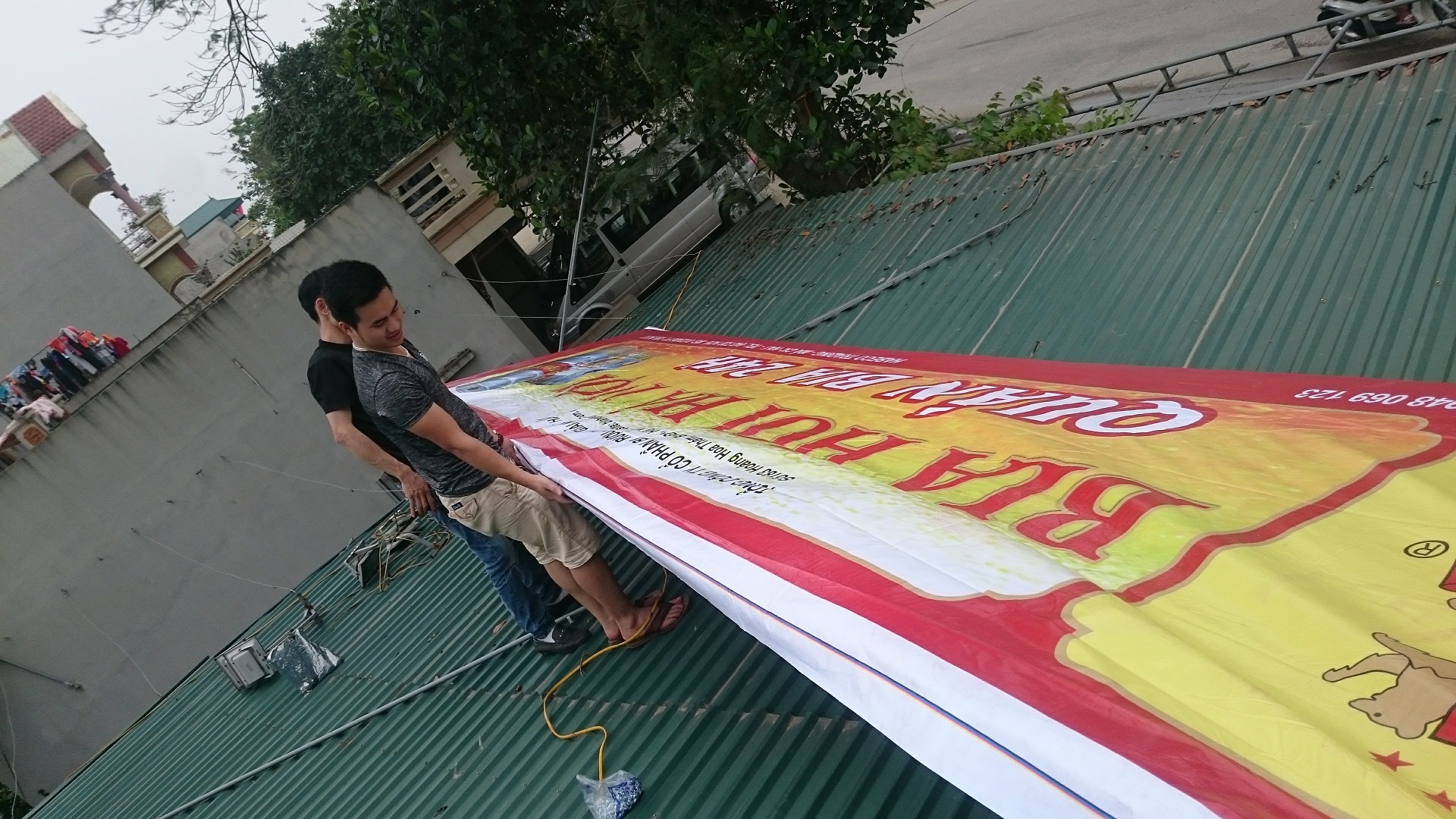 biển quảng cáo biển bạt quán bia khổ lớn