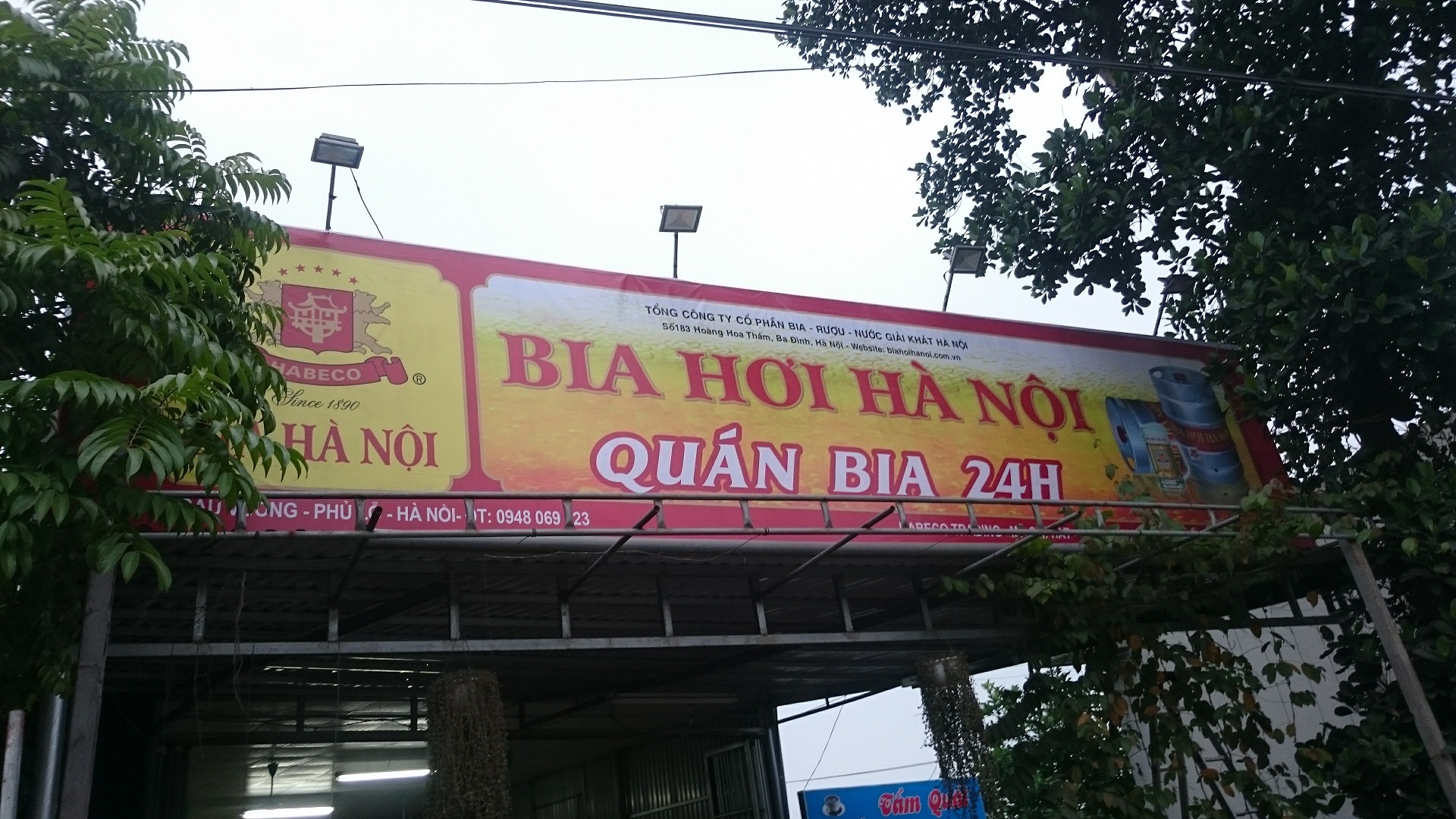 biển quảng cáo biển bạt quán bia khổ lớn