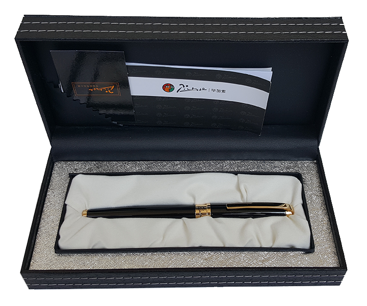 But bi cao cấp Picasso 918 đen cài vàng