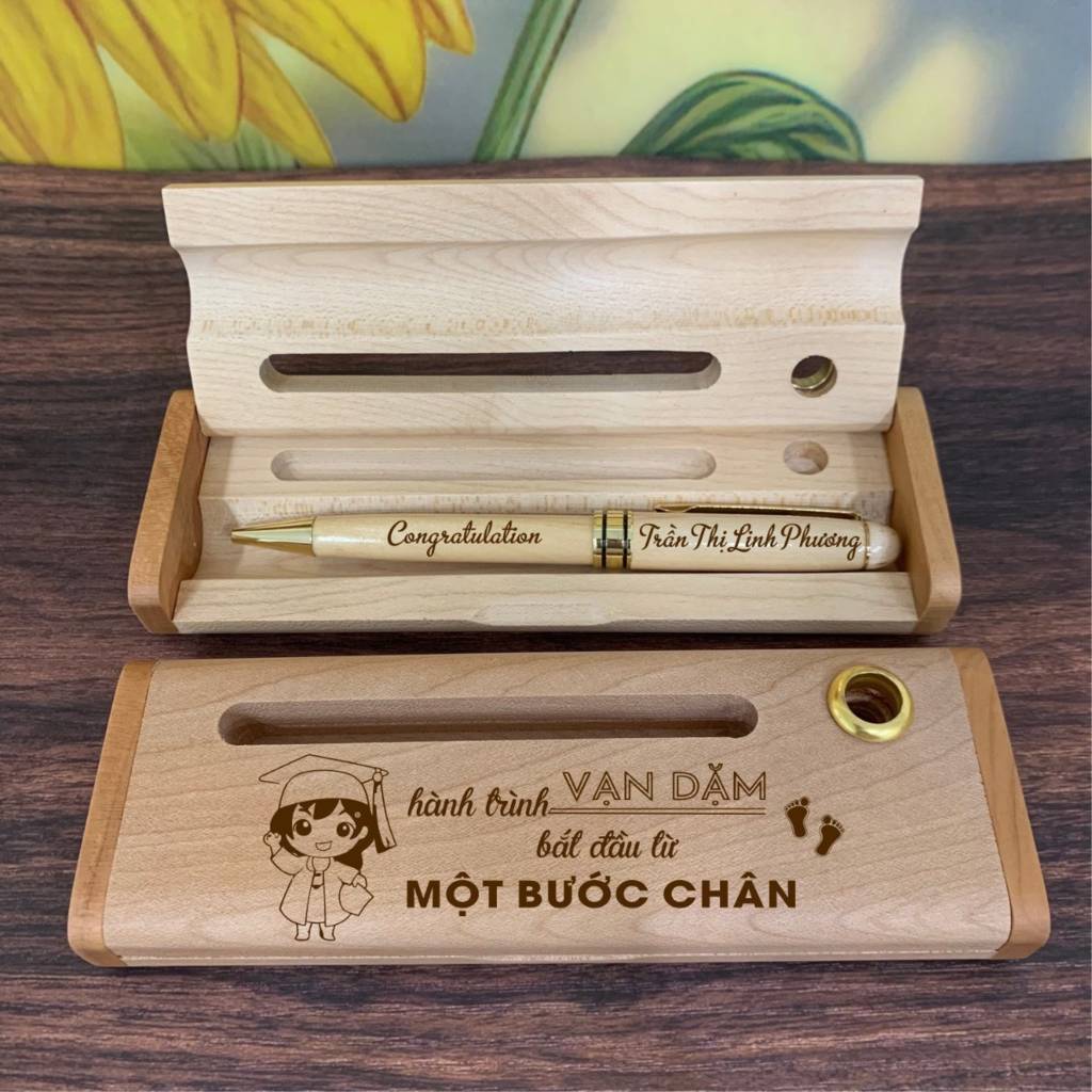 Bút gỗ khắc tên- quà tặng cá nhân ý nghĩa