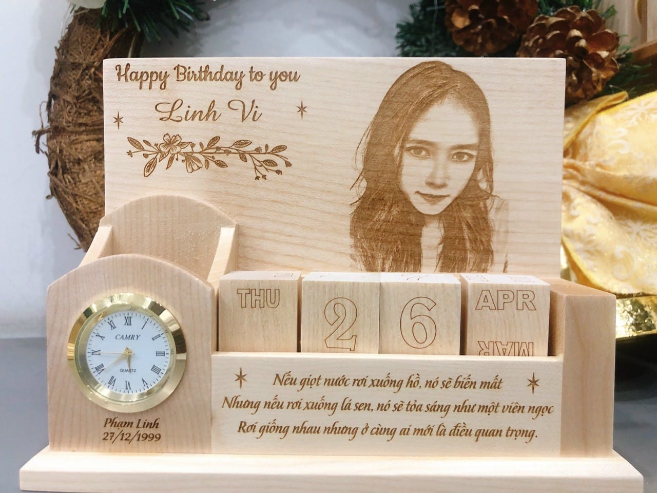 Lich go khac laser - qua tang doanh nghiep - qua tang ca nhan