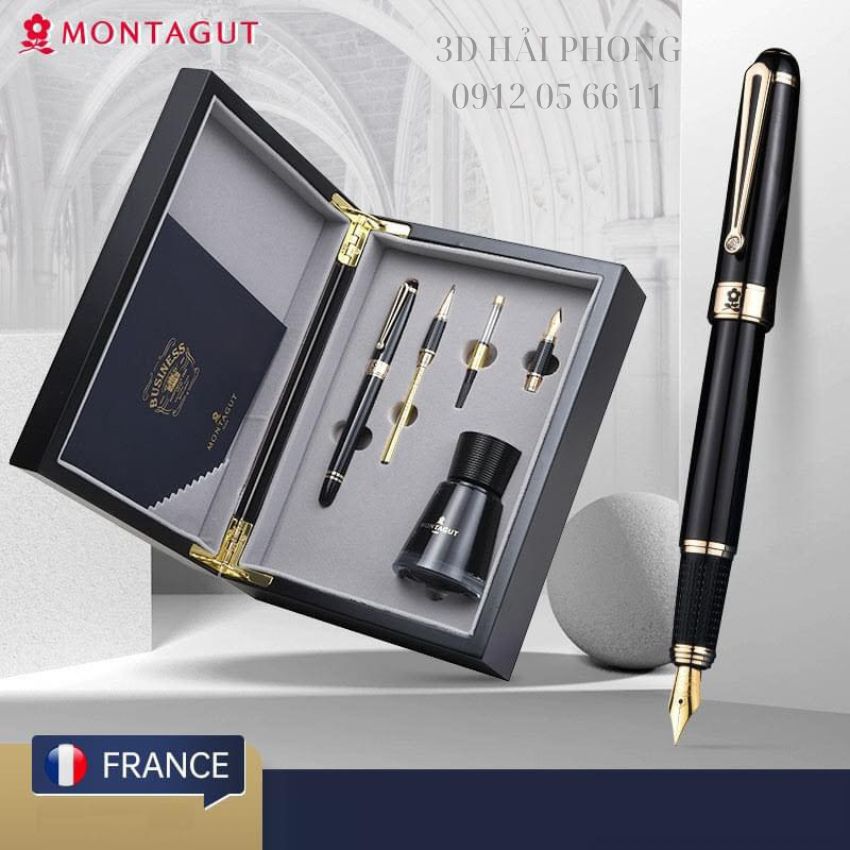 Montagut- Bút ký bộ 3 in 1 độc nhất vô nhị khắc laser