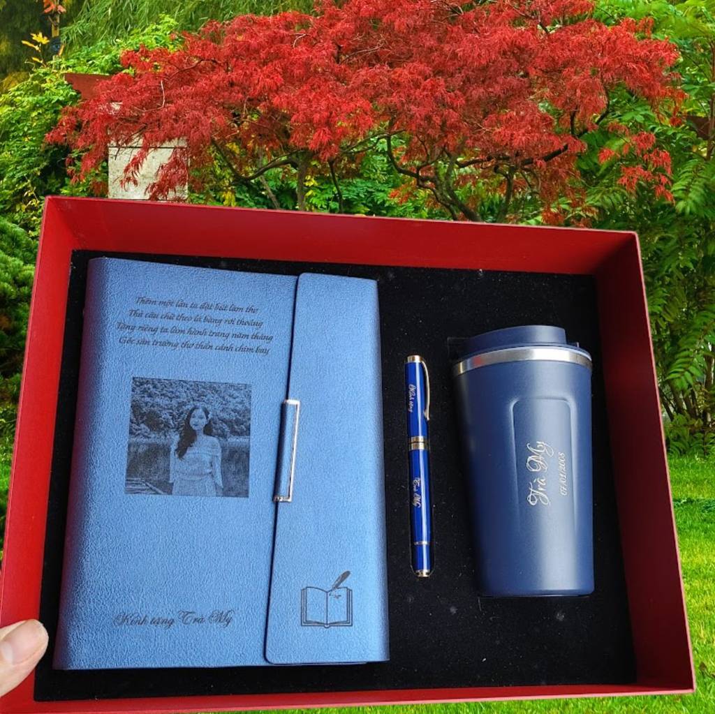set sổ bút khắc laser - Món quà độc đáo và ý nghĩa