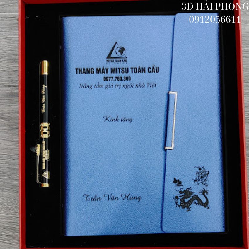 Set sổ bút khắc tên theo yêu cầu - Quà tặng doanh nghiệp độc đáo