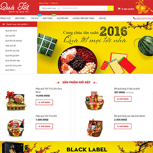 Tạo web bán mặt hàng tết