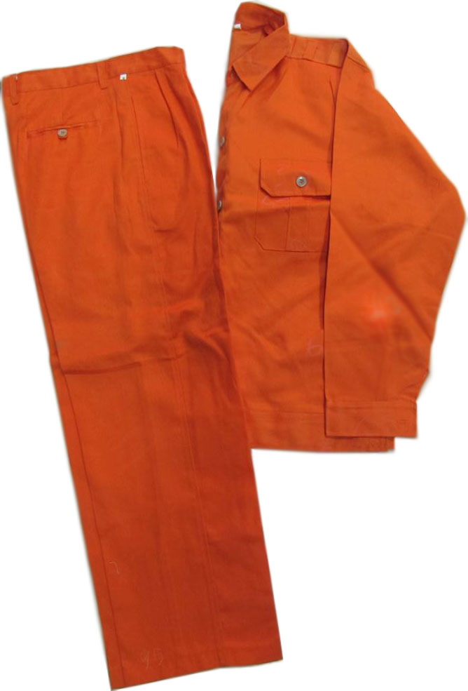 quần áo công nhân Kaki màu cam