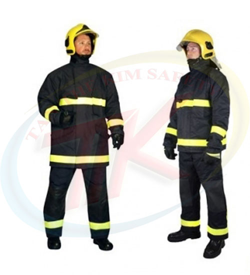 Bộ quần áo chống cháy , chịu nhiệt - Vải Dick son PTL ( Bao gồm : Quần , áo , mũ trùm đầu , bao giầy , găng tay)
