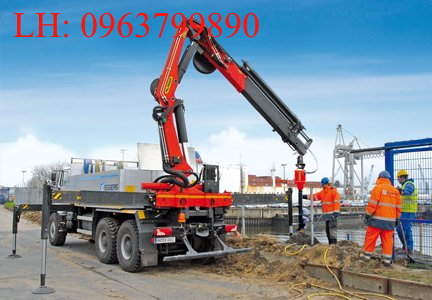 xe tải lắp cẩu gập 10 tấn