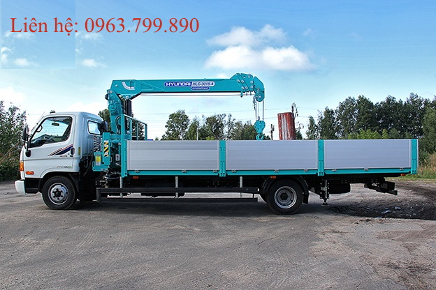 Cẩu tự hành huyndai 3 tấn gắn trên xe tải
