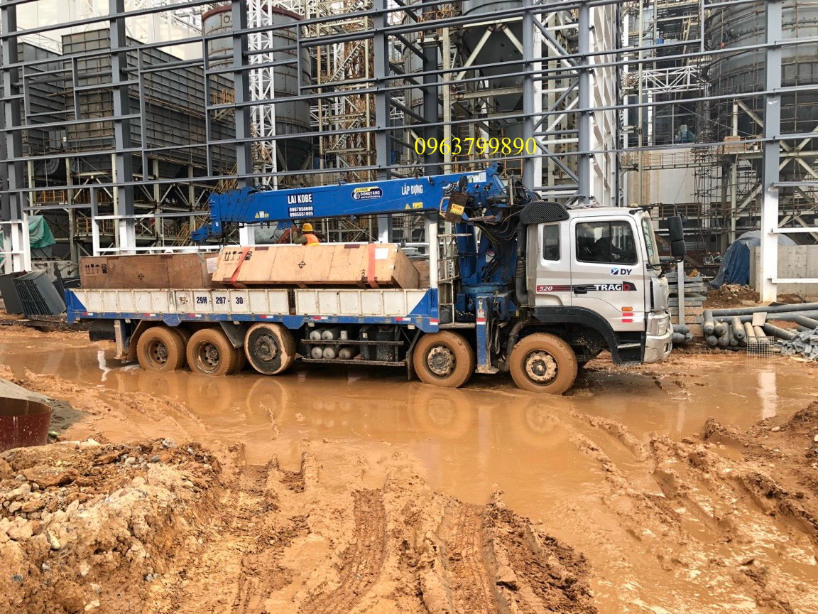 Cho thuê xe tải gắn cẩu tự hành 15 tấn