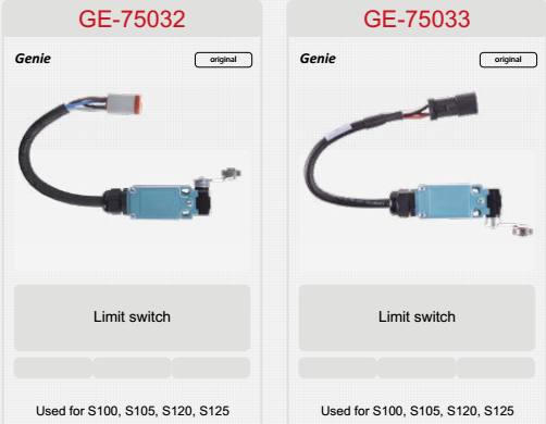 giới hạn hành trình xe nâng người genie ge-75032, ge-75033