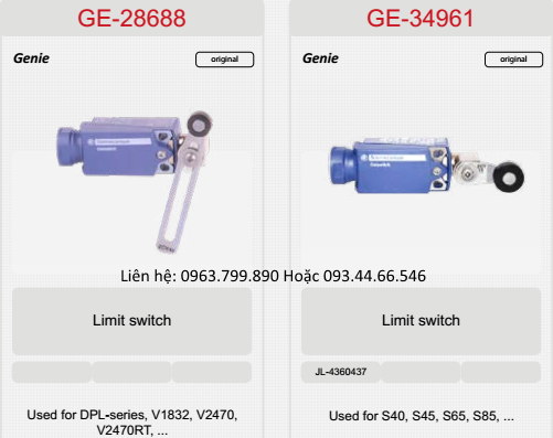 GIỚI HẠN HÀNH TRÌNH XE NÂNG GE-28688, GE-34961
