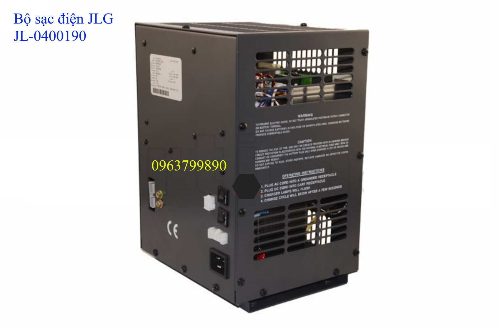-	JL-0400190 sử dụng sạc điện ắc quy xe nâng người JLG: 3369LE, 4069LE, E300AJP, M600JP