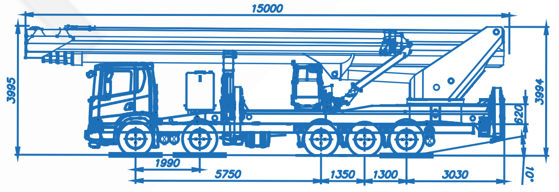 Kích thước xe nâng người Socage 100TJJ
