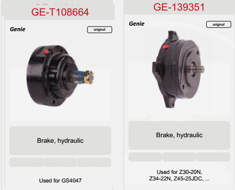 phanh di chuyển xe nâng người Genie GE-T108664, GE-139351