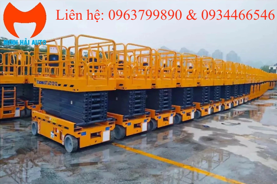xe thang nâng người cắt kéo 14 m