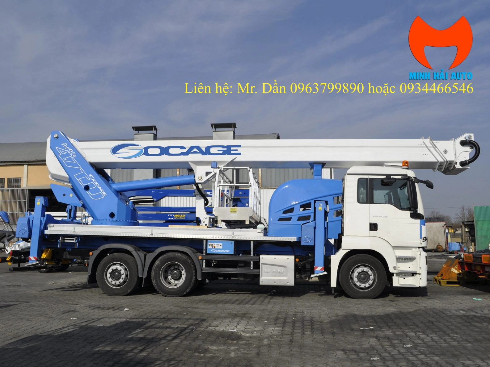 Xe ô tô nâng người Socage 47 m