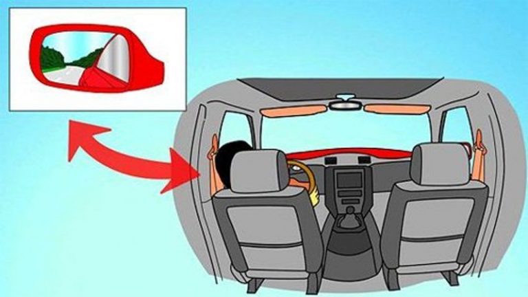 Chỉnh gương chiếu hậu đúng cách, tránh điểm mù
