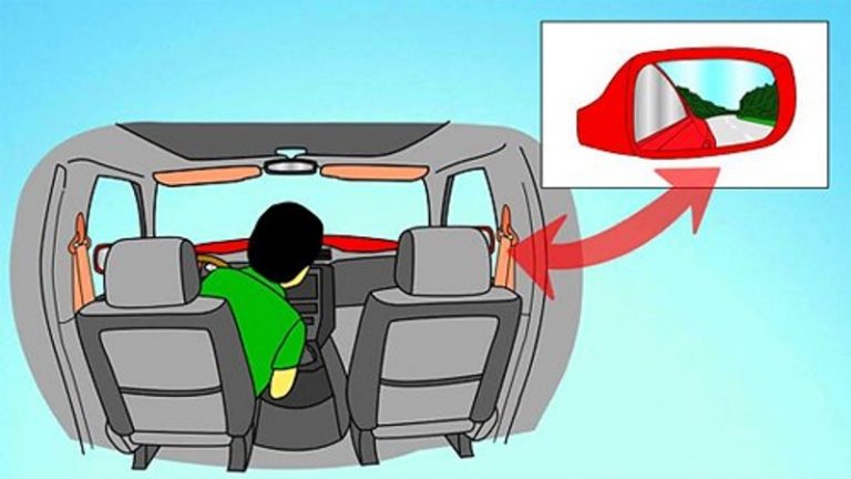 Chỉnh gương chiếu hậu đúng cách, tránh điểm mù