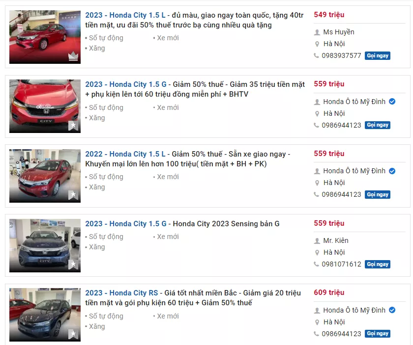 City, Vios, Accent - Xe nào giảm sâu, giá tốt nhất hiện nay?