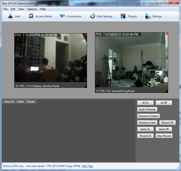Tận dụng webcam làm camera giám sát