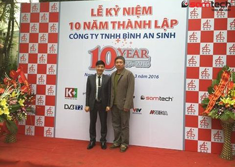 Đại diện Samtech tham gia lễ kỷ niệm 10 năm thành lập công ty TNHH Bình An Sinh