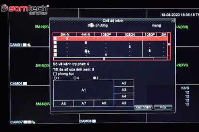 Hướng dẫn cách đổi chế độ kênh của đầu ghi camera giám sát