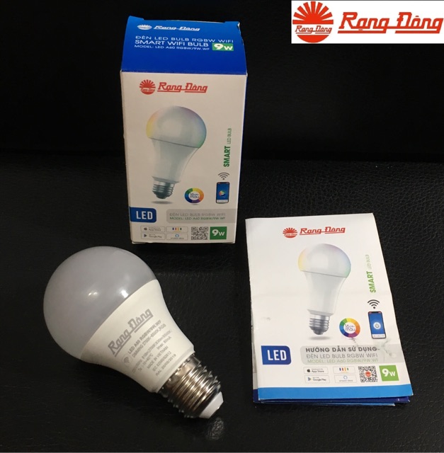  Đèn Led bulb A60 RGBW/9W.WF Rạng Đông