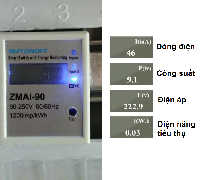 Công tơ điện wifi thông minh 1 pha, hỗ trợ đóng ngắt từ xa