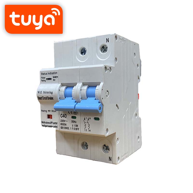 Aptomat Cầu Dao Tổng Điều Khiển Qua Wifi -Tuya 40A