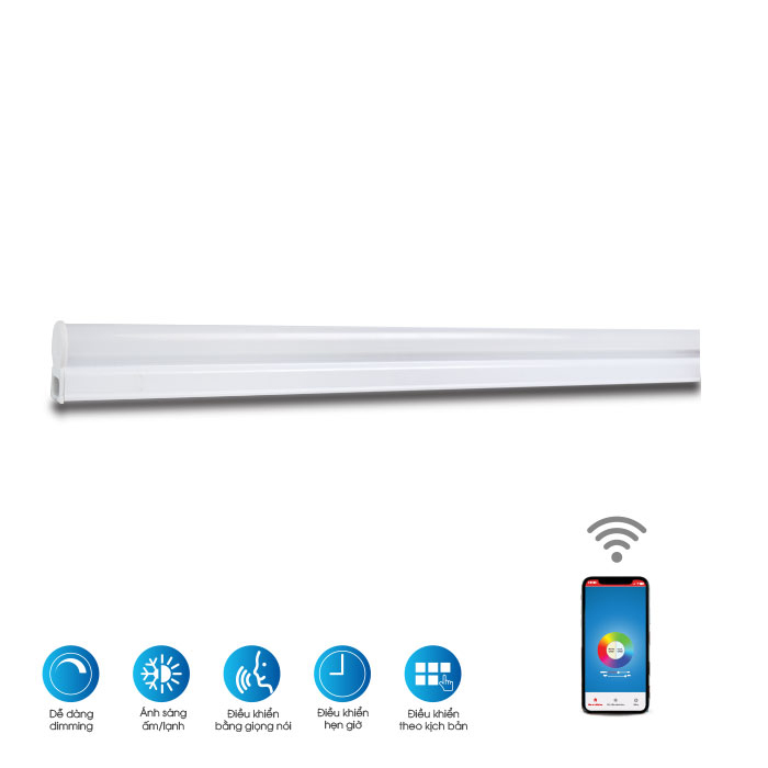  Đèn led tube T5 BD LT04 N02 120/16W.WF Rạng Đông