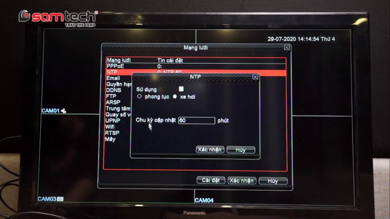 Làm thế nào để cài đặt ngày giờ trên đầu ghi camera giám sát
