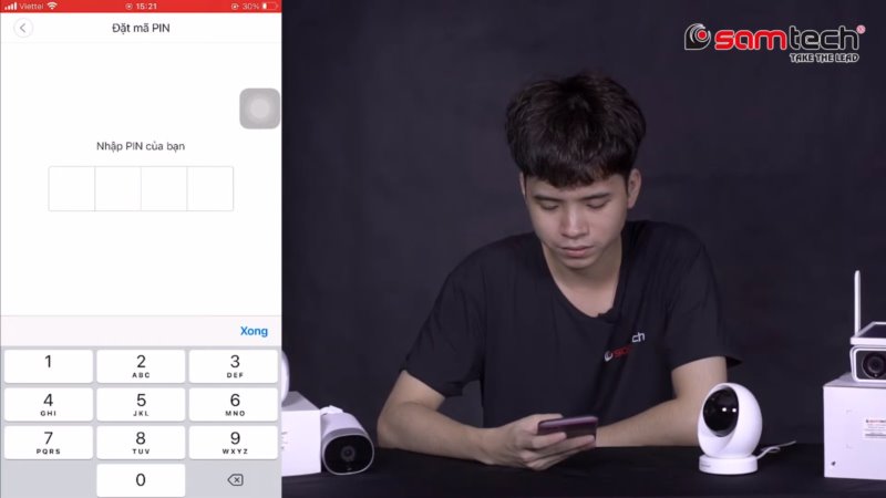 Cách đặt mã pin bảo mật cho camera giám sát Samtech