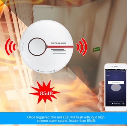 Cảm biến khói báo động hỏa hoạn từ xa qua điện thoại Tuya Smart Wifi SM-301