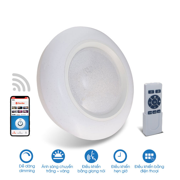 Đèn LED ốp trần thông minh Wifi 48w - D LN18L 490/48W.WF