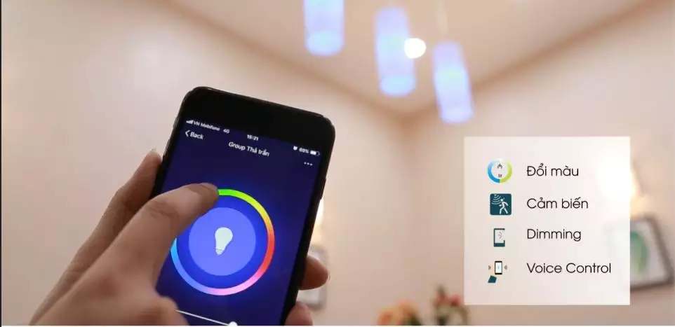 Đèn Led bulb A60 RGBW/9W.WF Rạng Đông