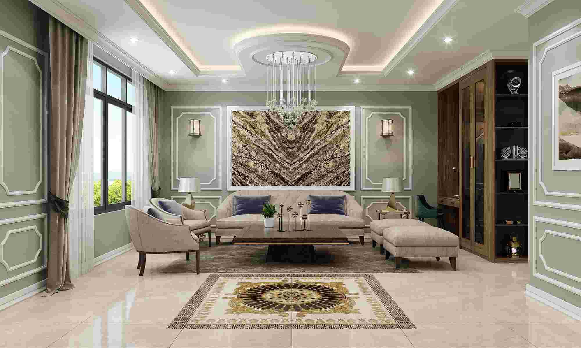 Đèn led ốp trần D LN21L 500/40W.RF Rạng Đông