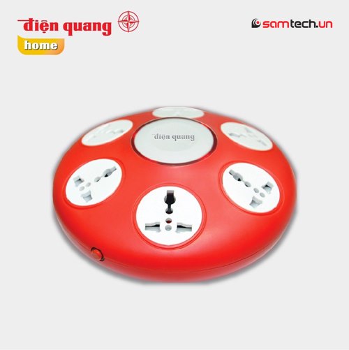 Ổ cắm Điện Quang ĐQ ESK.106 Kiểu UFO 6 lỗ 3 chấu