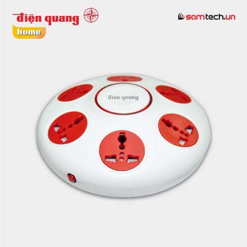 Ổ cắm Điện Quang ĐQ ESK.106 Kiểu UFO 6 lỗ 3 chấu