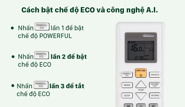2. Sử dụng chế độ tiết kiệm năng lượng (Eco Mode)