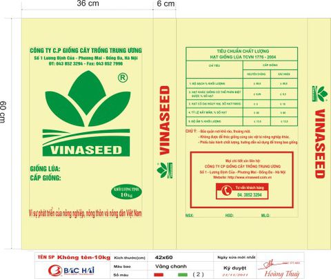 bao bì đựng hạt giống chất lượng