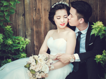 Lựa chọn áo dài cho bức ảnh cưới độc đáo