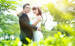 Chụp ảnh cưới tại Hà Nội cực lãng mạn ở công viên Thủ Lệ