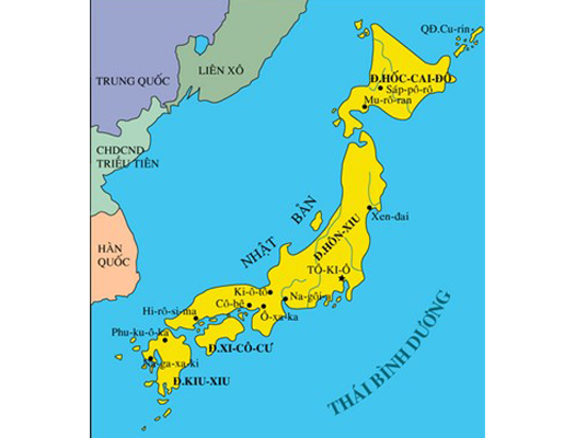 Đặc điểm vị trí địa lý - khí hậu Nhật Bản