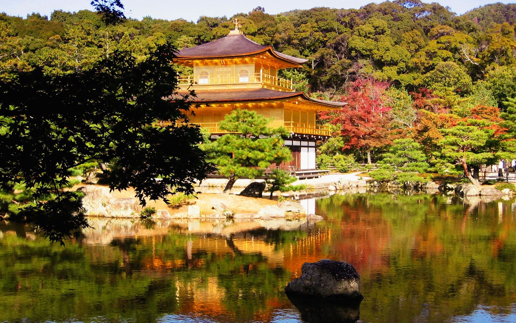Chiêm ngưỡng ngôi chùa được dát bằng vàng ở Nhật Bản